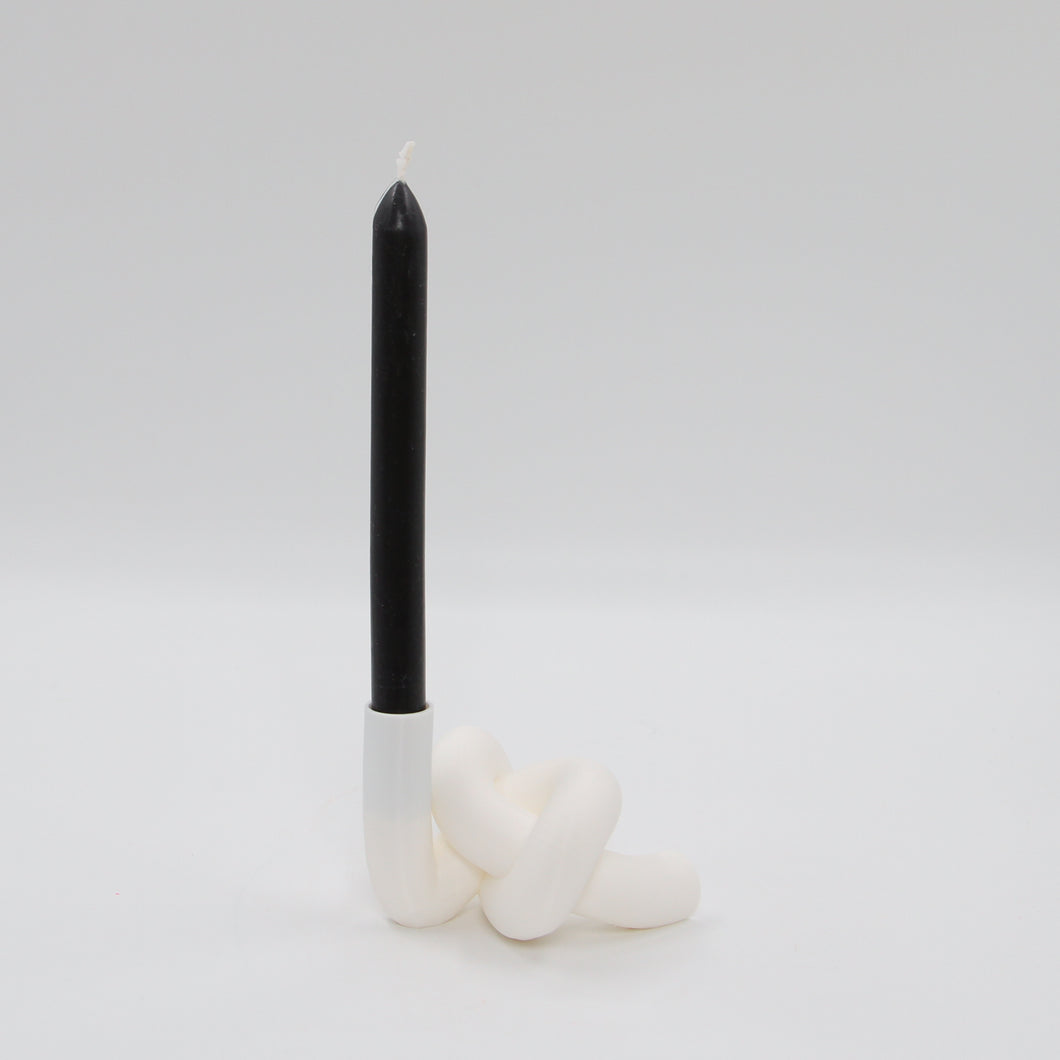 Candle Holder Knot Snow White