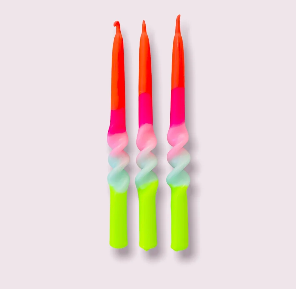 Candle Set Dip Dye Neon * Lollipop Trees