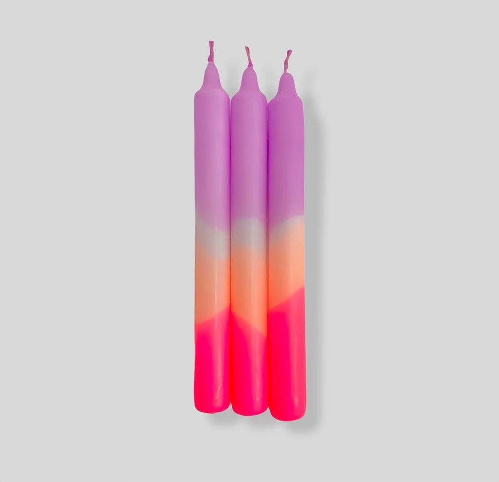Candle Set Dip Dye Neon * Plum Mousse