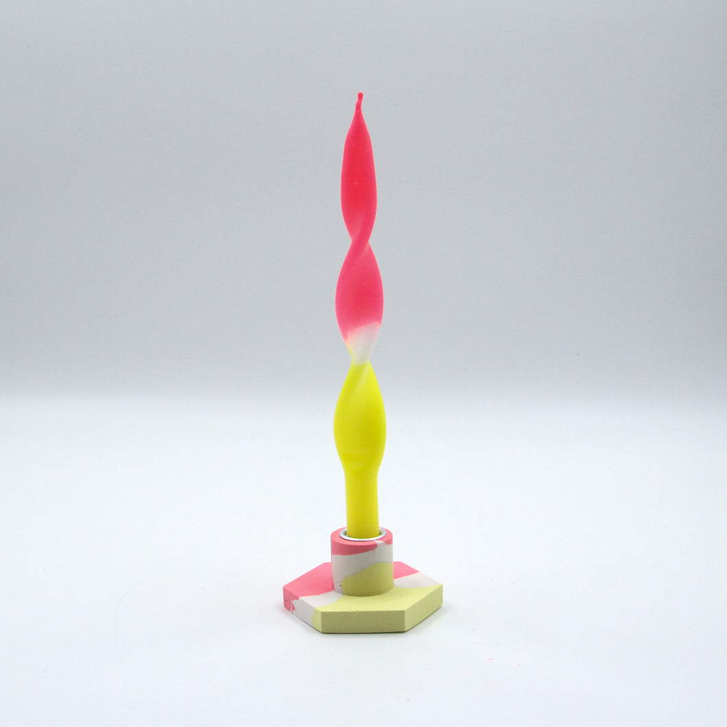 Candle Holder Citrus Papaya and Candle Citrus Papaya